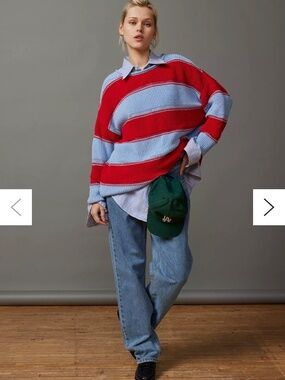 Striped oversized sweater